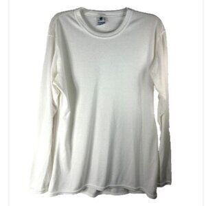 Patagonia Capilene Mens medium Shirt Long Sleeve Base Layer USA casual vtg white